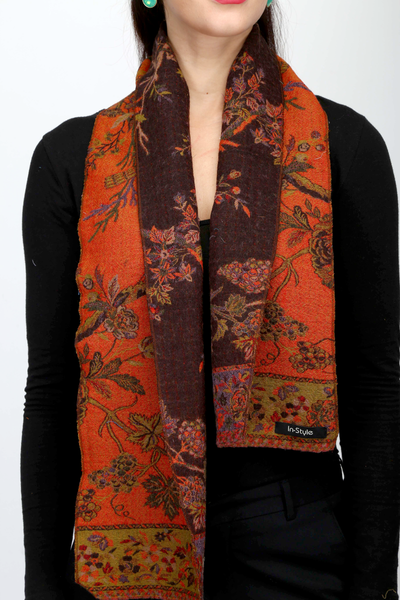 Pure Merino Wool  Neck Scarf Copper color