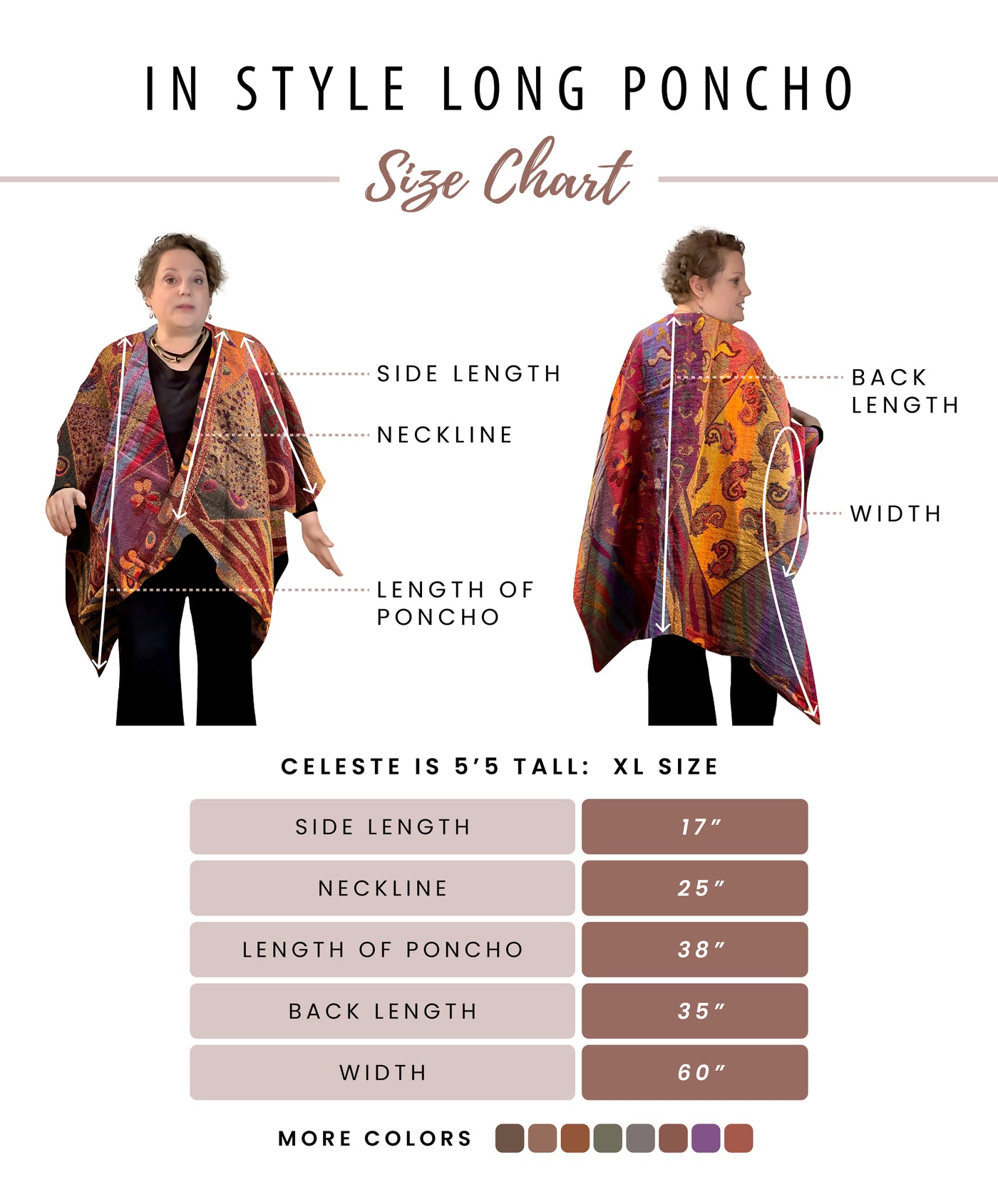 Boiled Wool Reversible Poncho Plum Colors  plus FREE Bag with Purchase !