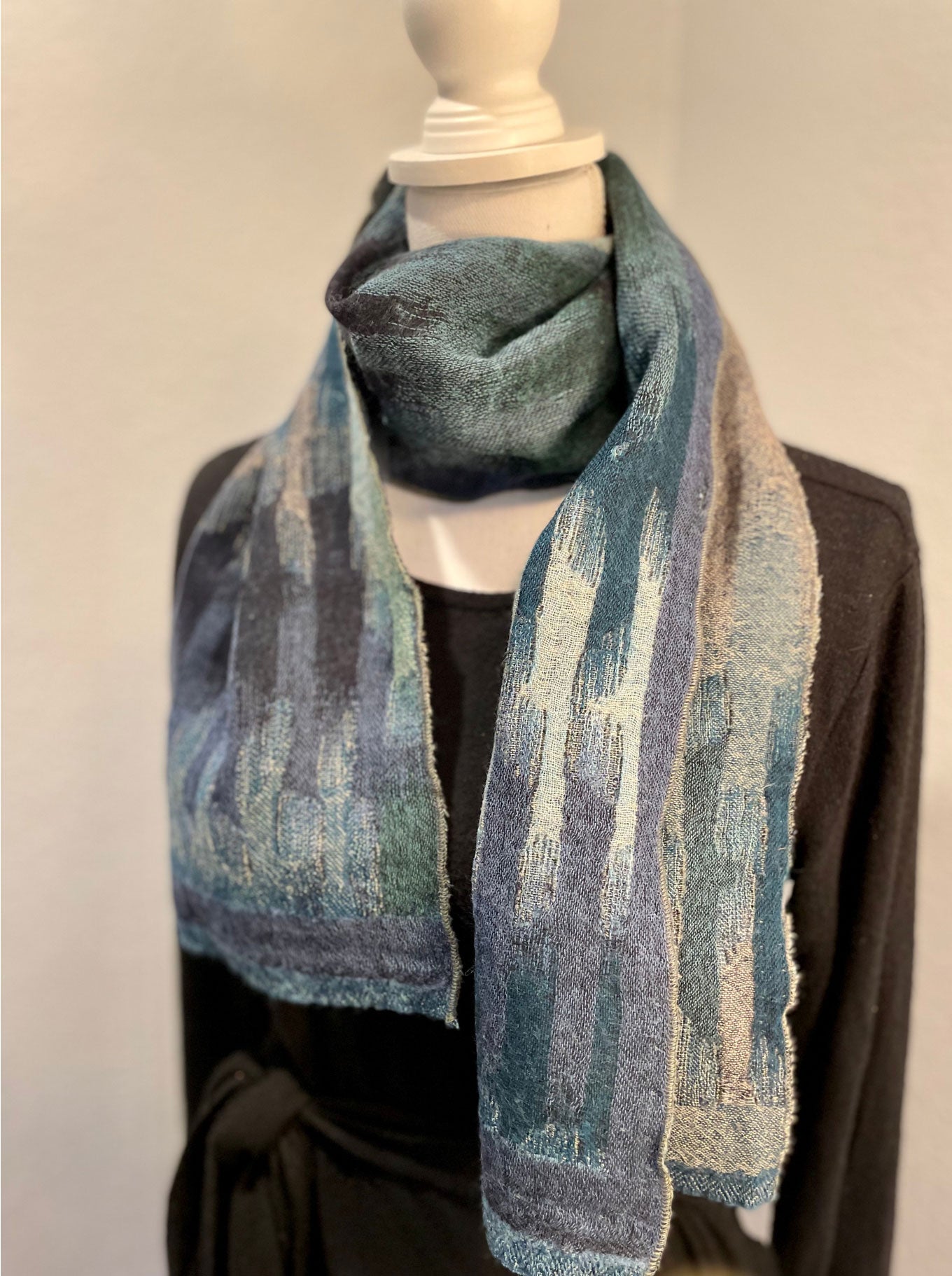 Pure Merino Wool  Neck Scarf Morocco Blue