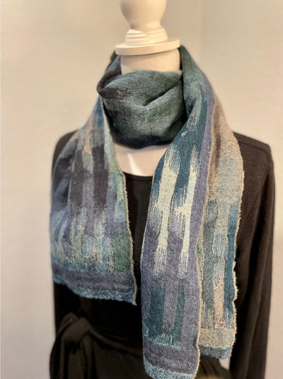 Pure Merino Wool  Neck Scarf Morocco Blue