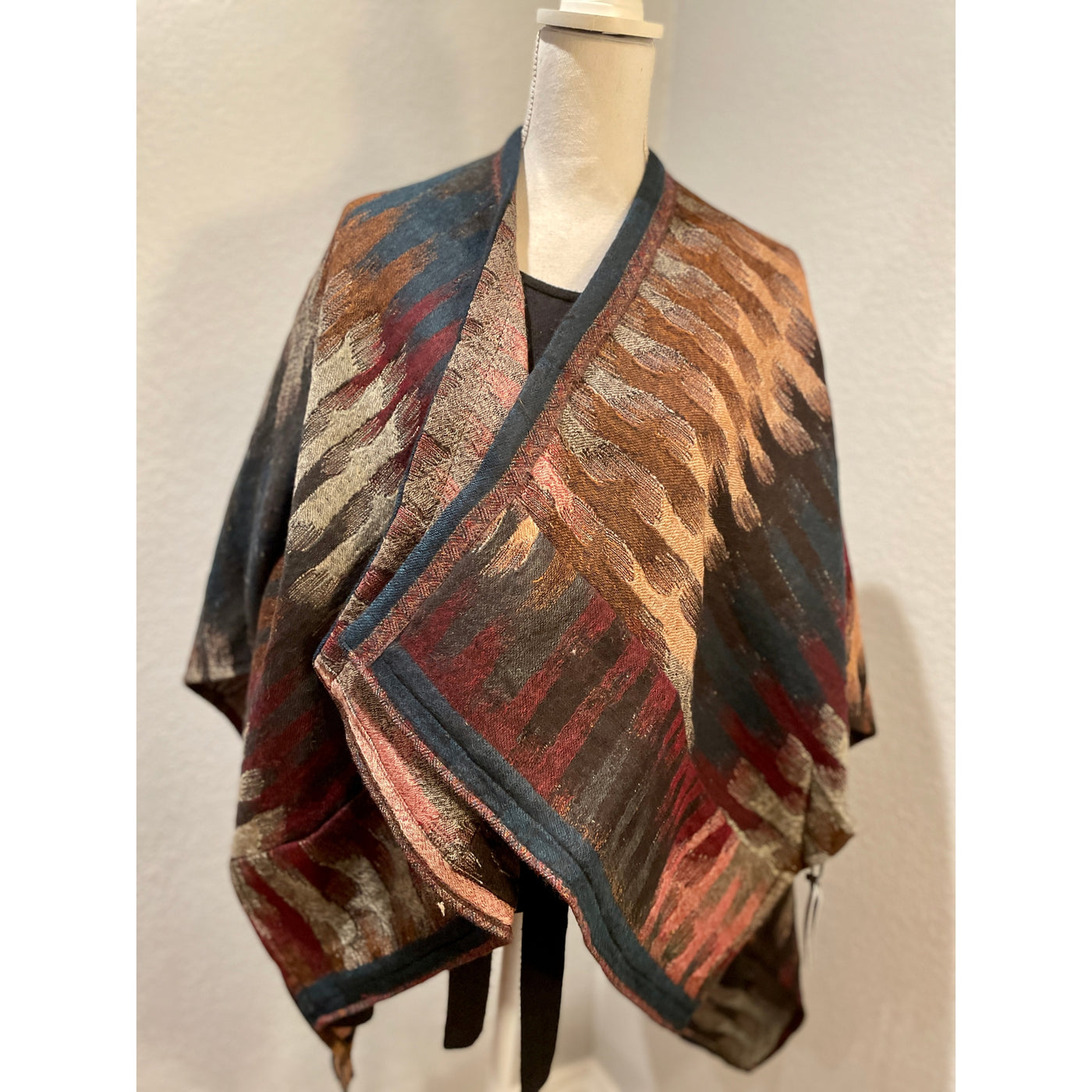 NEW ! In Style Regular Poncho in Morocco Brick colors + Free Bag