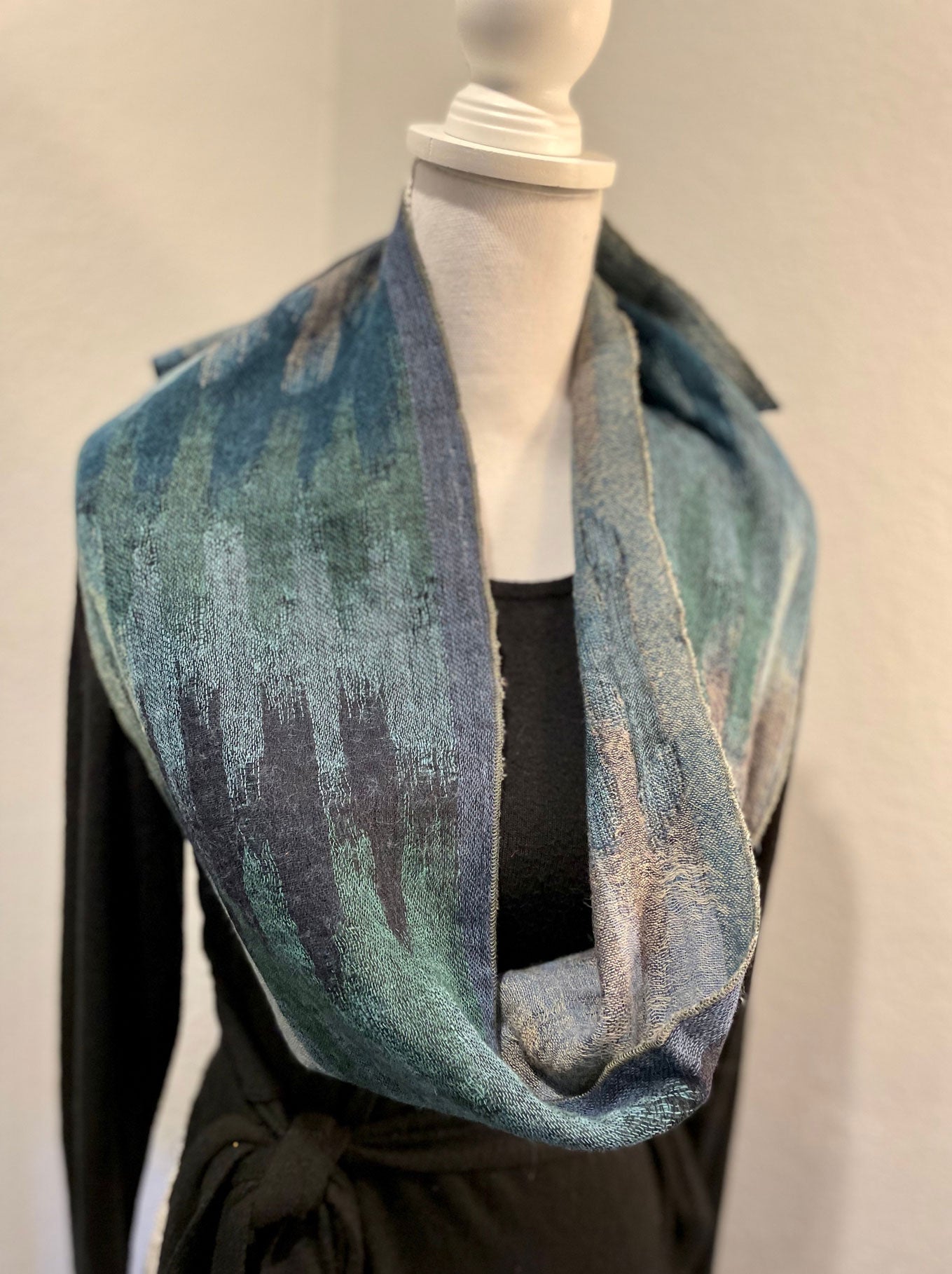 Pure Merino Wool  Neck Scarf Morocco Blue